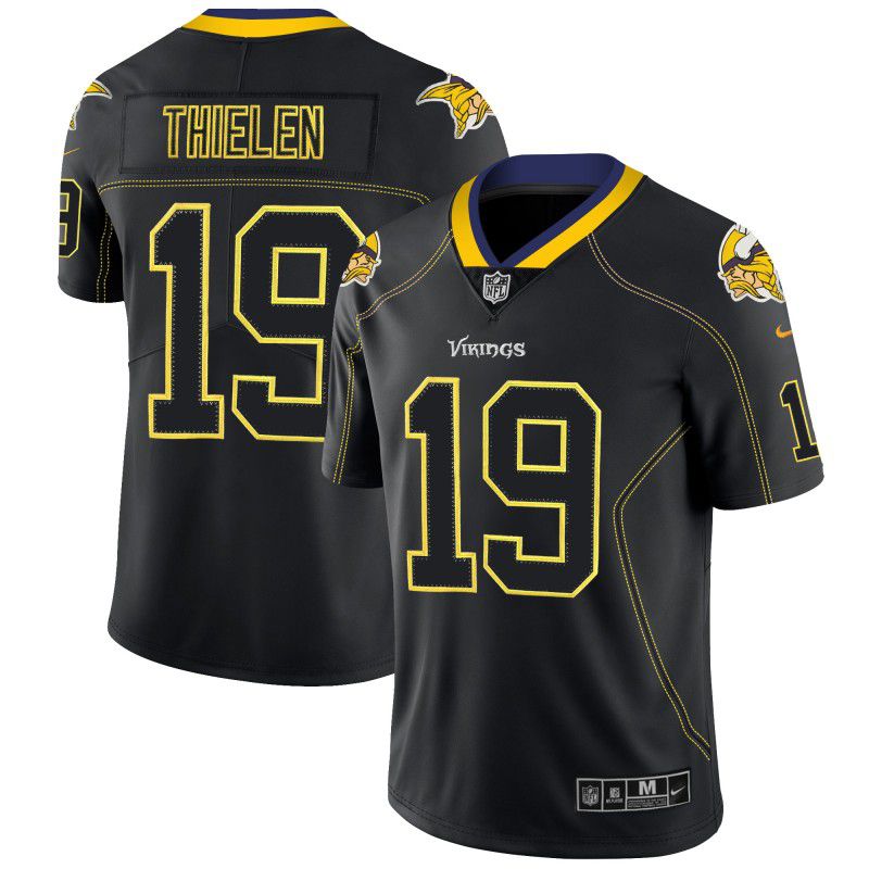 Men Minnesota Vikings #19 Thielen Nike Lights Out Black Color Rush Limited NFL Jerseys->houston texans->NFL Jersey
